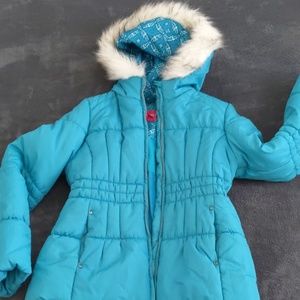 Girl's fur lined hooded jacket